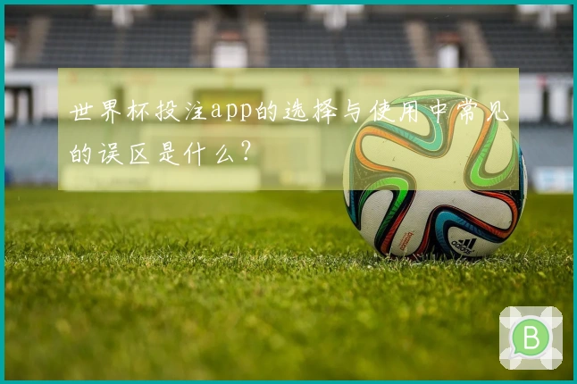 世界杯投注app的选择与使用中常见的误区是什么？